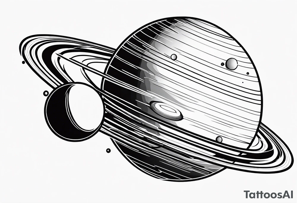 geometric representation of saturn tattoo idea