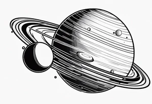 geometric representation of saturn tattoo idea