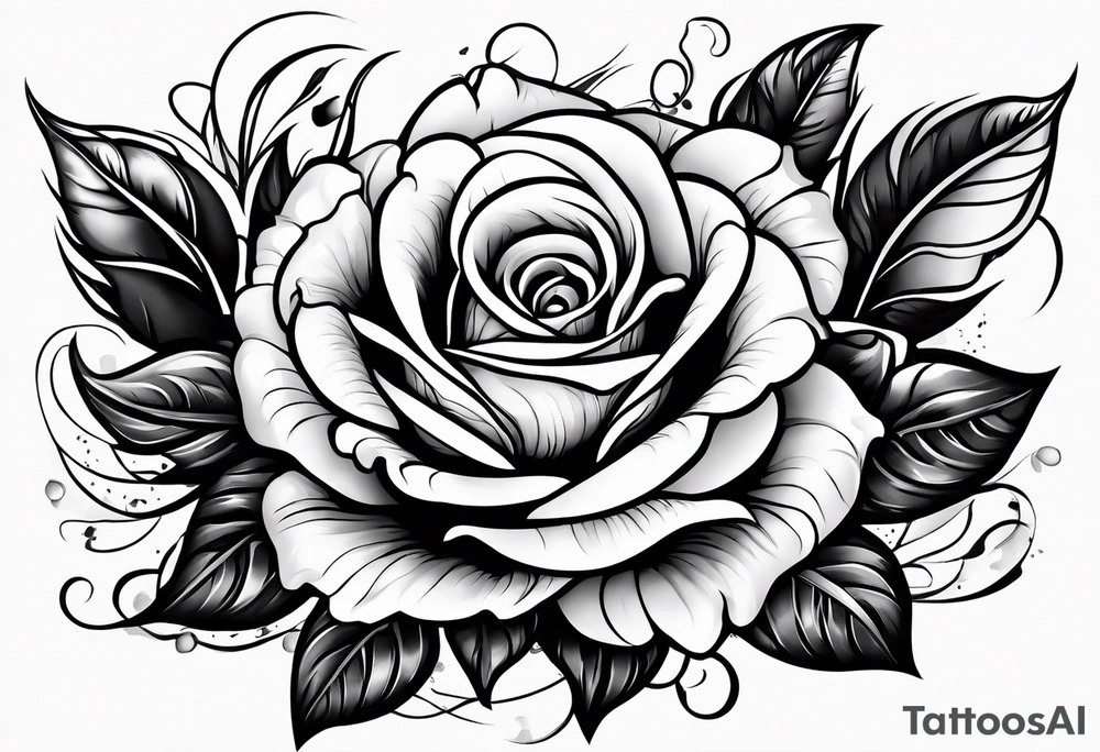 animal flower rose, sunflower, tattoo idea