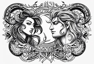 Scorpio and Leo mix tattoo idea