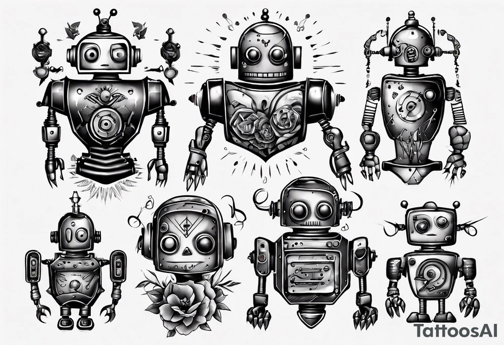 robot tattoo idea