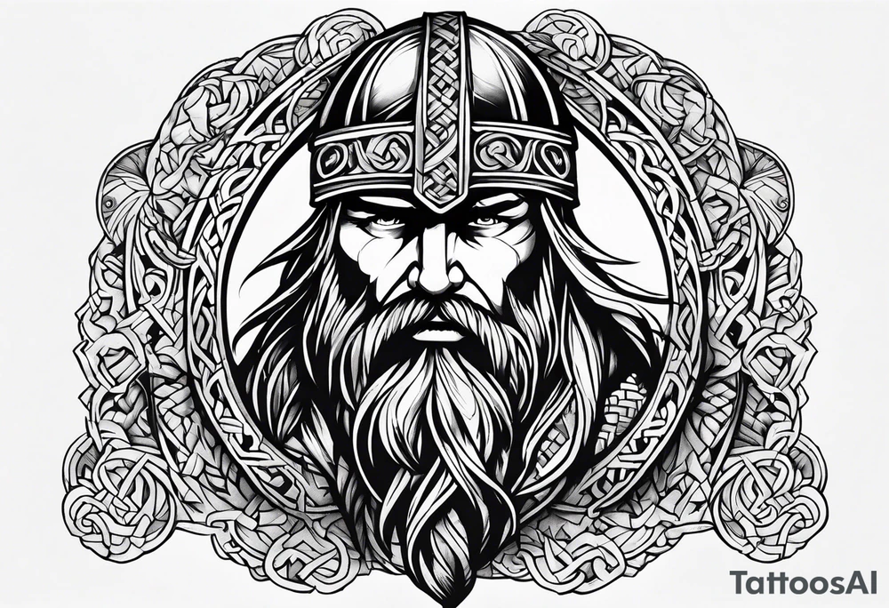Viking cross tattoo idea