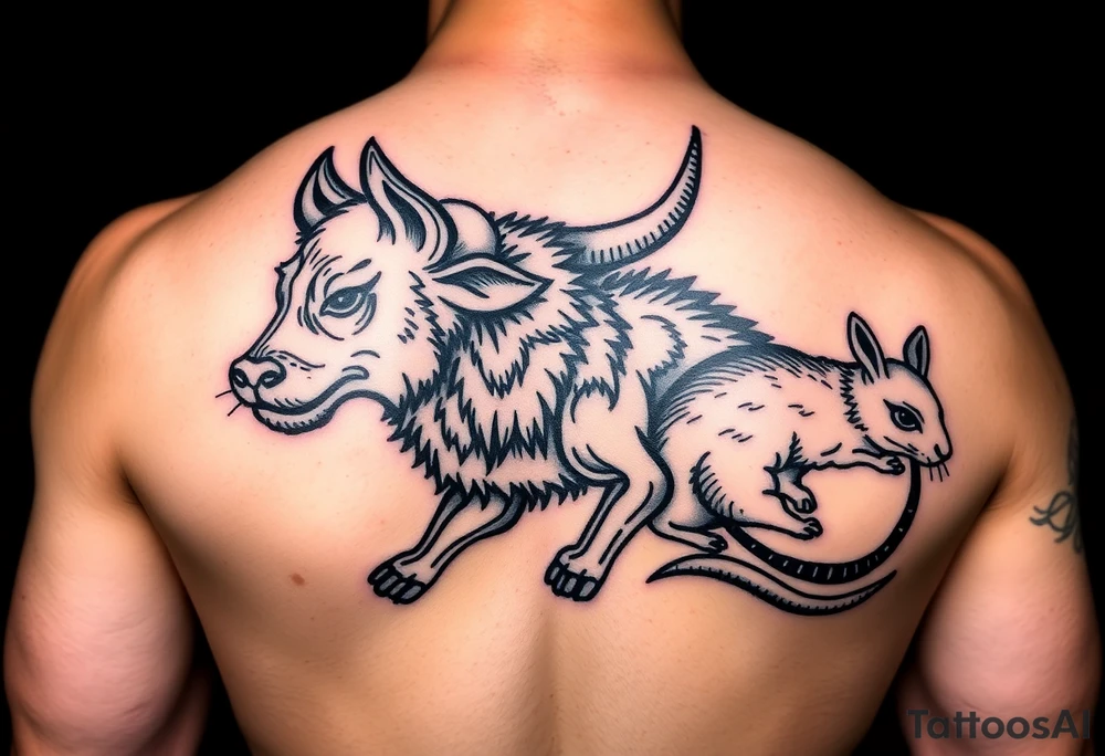 dog in japanese style. ox in Japanese style. Goat in Japanese style. Rat in Japanese style. tattoo idea