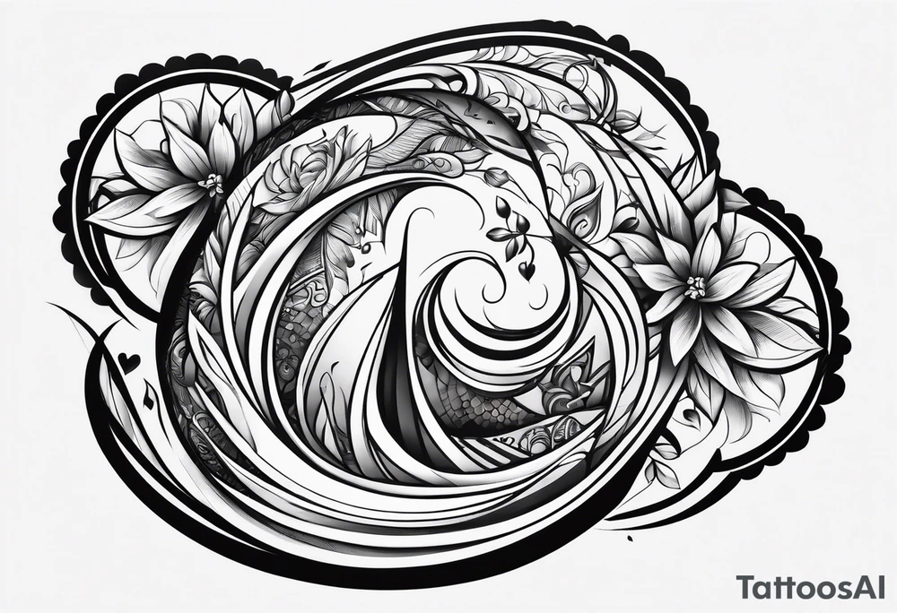 number 4 in a card tattoo idea