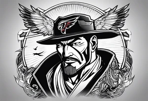 atlanta falcons, zoro one piece tattoo idea