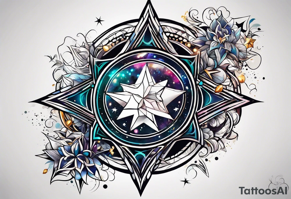 graphics, theme of stars tattoo idea