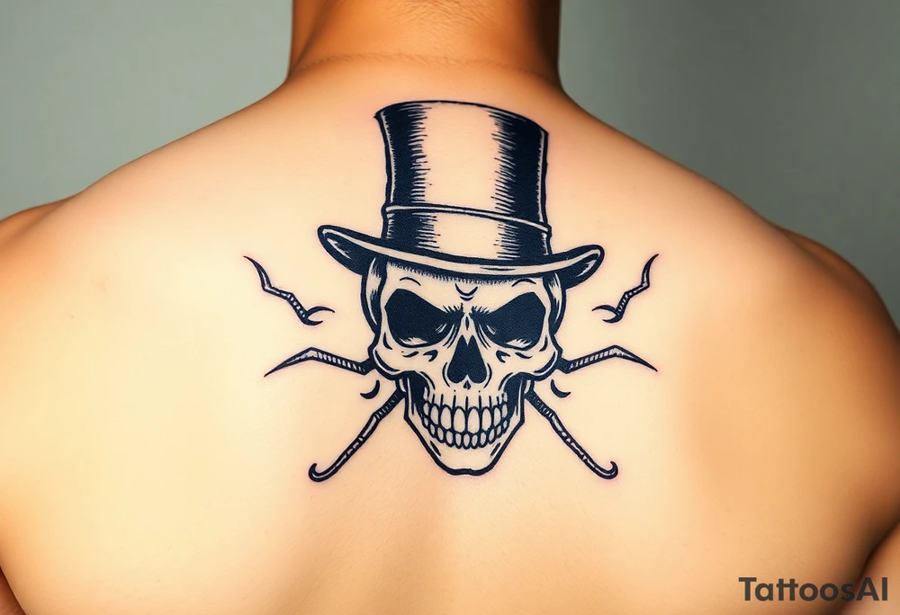 voodoo skull, top hat, tattoo idea