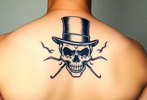 voodoo skull, top hat, tattoo idea