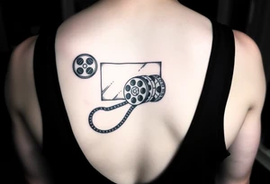 film reels cinematic  theatre screen tattoo idea