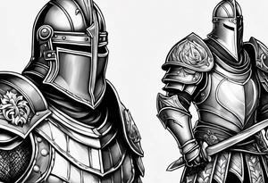 two knights heavy armor tattoo idea