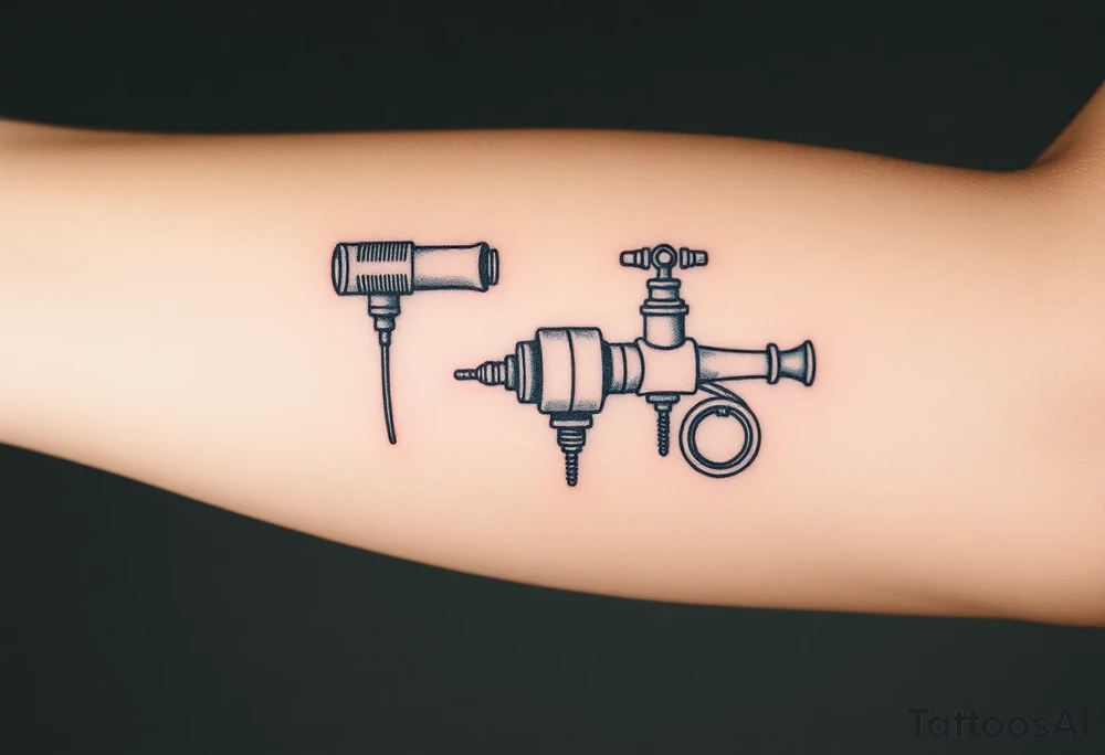 Antique medical equipment tattoo idea