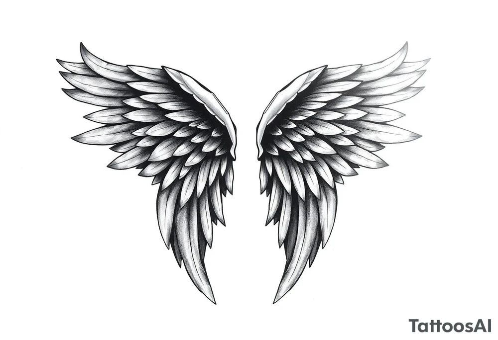 Angel wings tattoo idea