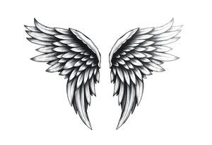Angel wings tattoo idea