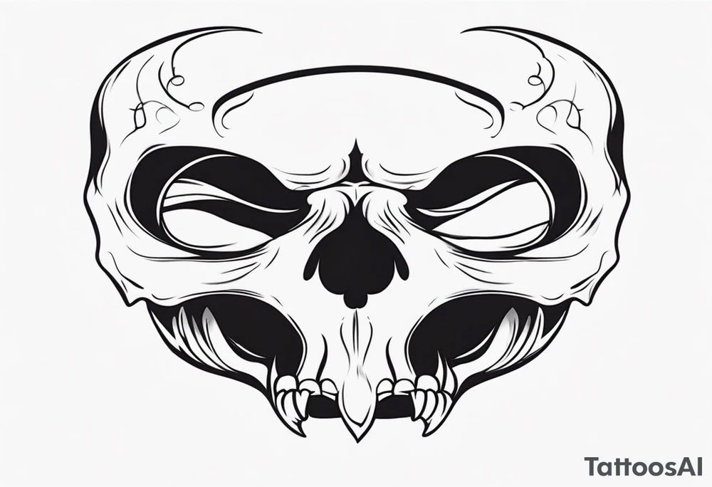 skull mouth open tattoo idea
