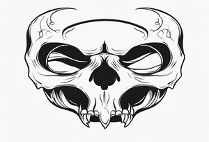 skull mouth open tattoo idea