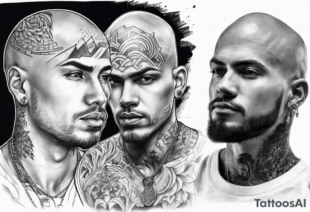 Tattoo artist without hair man young tattoo idea