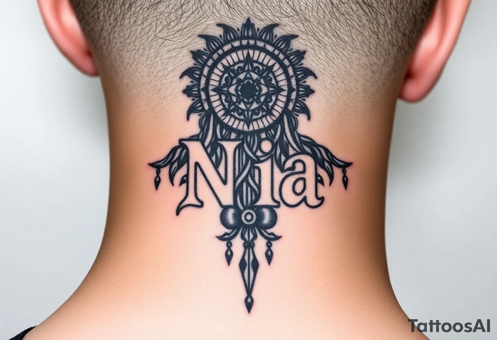 name Nia with dreamweaver tattoo idea