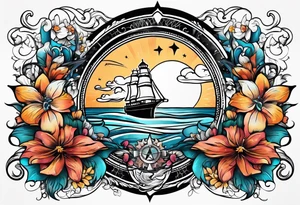 Flowers 
Anchors 
Muscle mustang 
Ocean
Stars 
Lighthouse tattoo idea