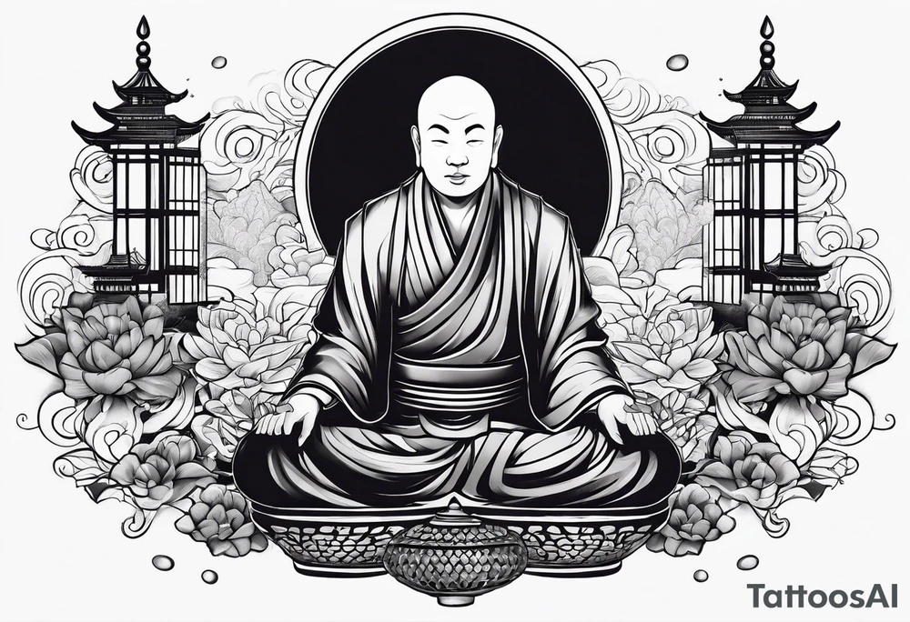 Zen Monk tattoo idea