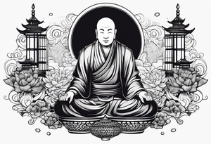 Zen Monk tattoo idea