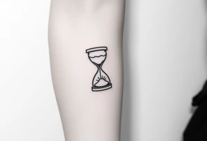 live with what you have and enjoy it to the fullest, hourglass, sun shines down tattoo idea