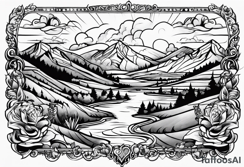 Psalms 23 scripture tattoo idea