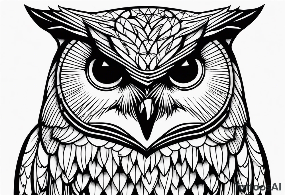 Owl close up tattoo idea