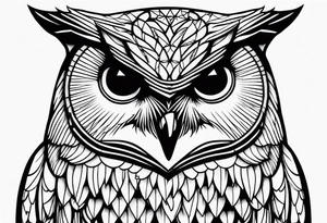 Owl close up tattoo idea
