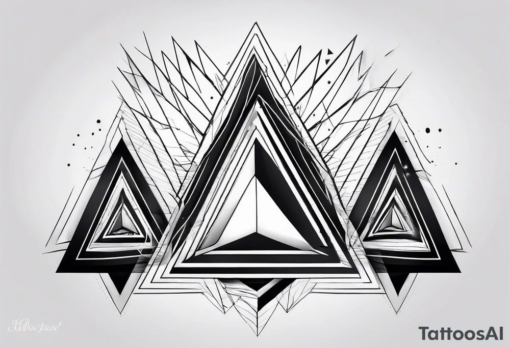 3 overlapping triangles tattoo idea