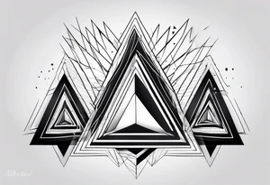 3 overlapping triangles tattoo idea