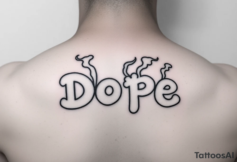 Dope spelled out in smoke
Clouds tattoo idea