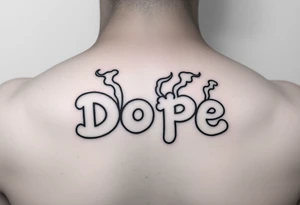 Dope spelled out in smoke
Clouds tattoo idea