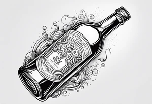 letter in the bottle tattoo idea