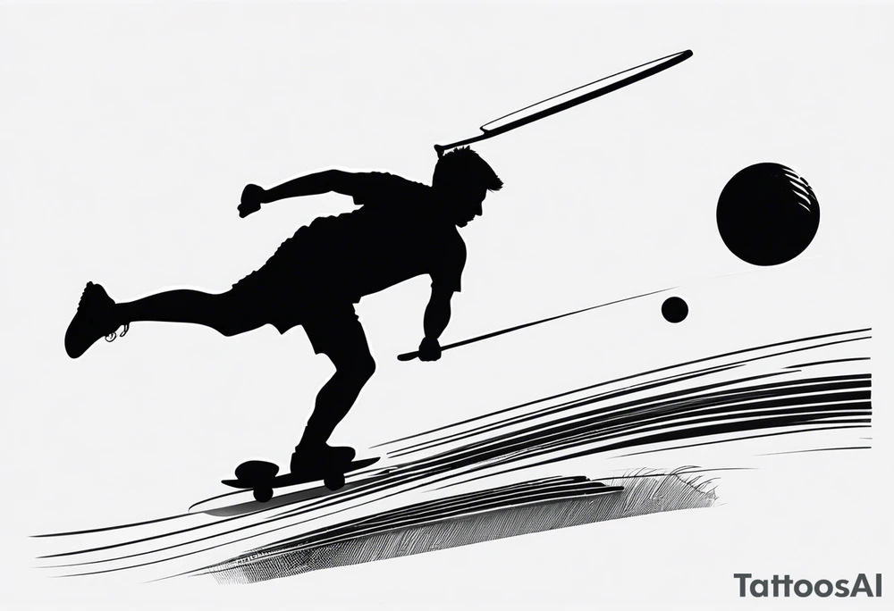 Patin à roulette, Frisbee, escalade, badminton, famille tattoo idea