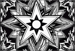 star with border around star simple tattoo idea