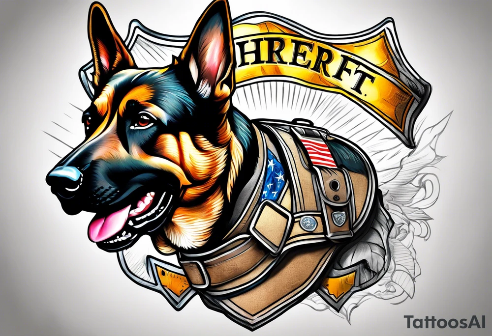 sheriff k-9 sgt, paramedic, firefighter tattoo idea