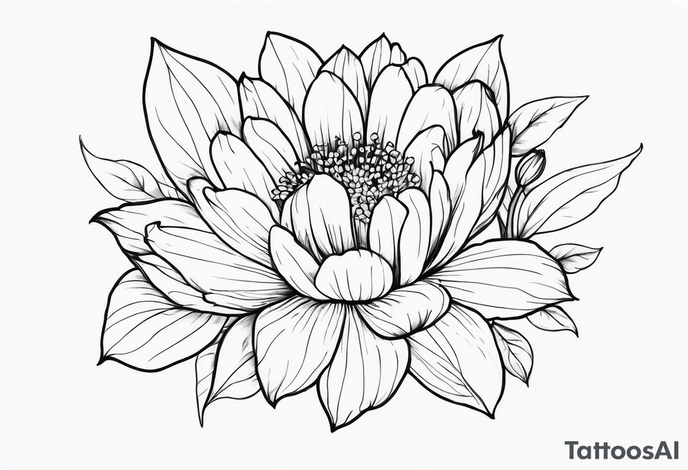 January birth flower tattoo idea