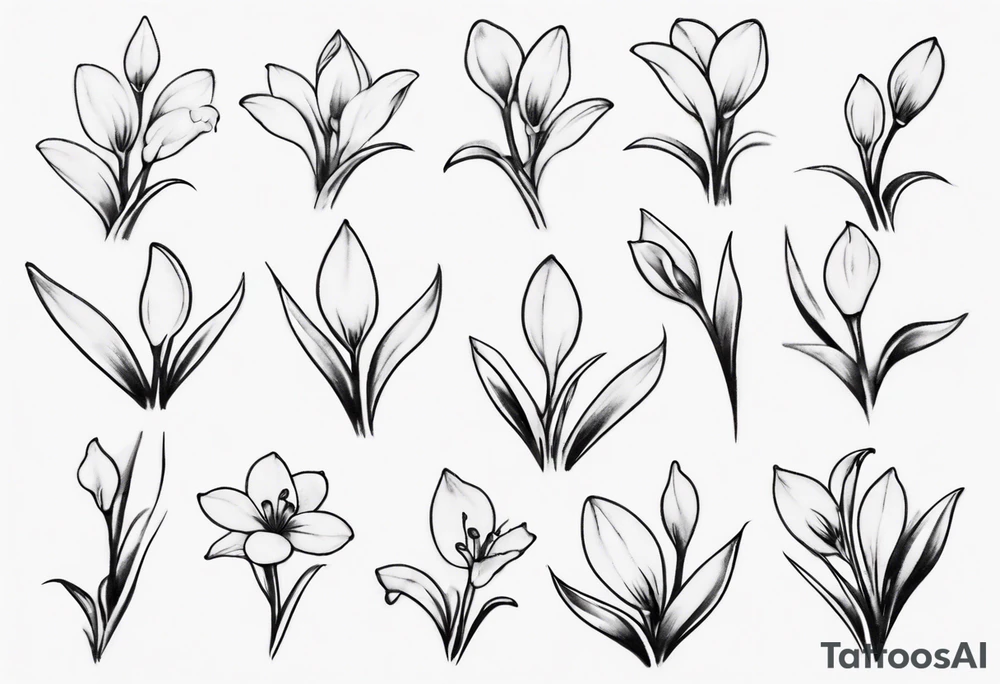 Snow drop wrapping around an ankle tattoo idea