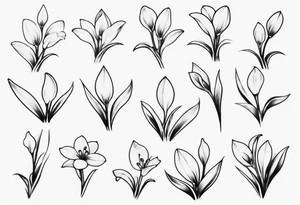 Snow drop wrapping around an ankle tattoo idea