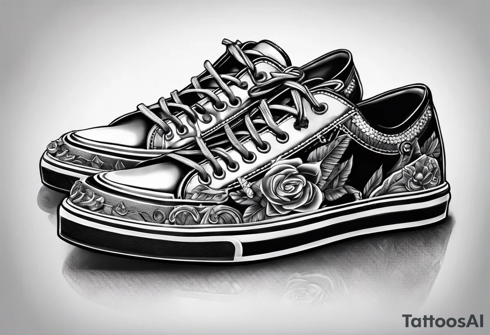 Monkey shoes tattoo idea