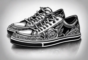 Monkey shoes tattoo idea