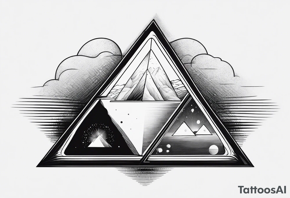 A triangle with nothing inside of it tattoo idea