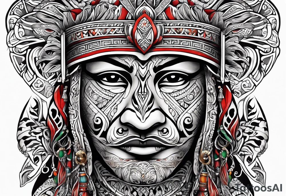 Te Moko with Croatian and Northern Irish influences tattoo idea