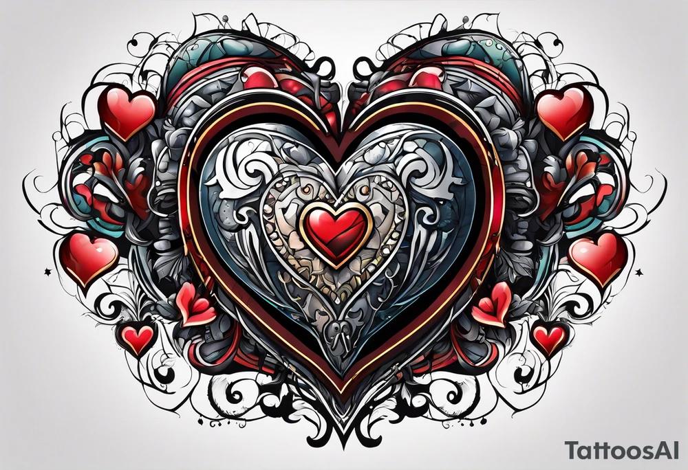 52, heart tattoo idea