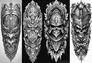 Armor for arm tattoo idea