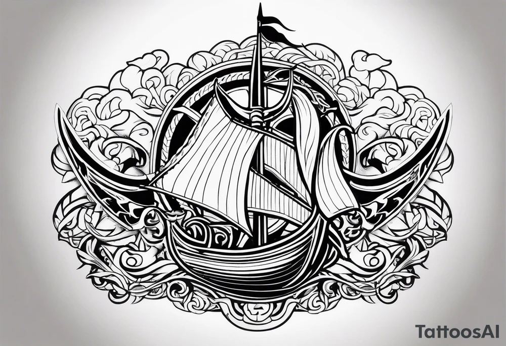 Valhalla sword shield viking ship dragon head tattoo idea Valhalla sword shield viking ship dragon head tattoo idea