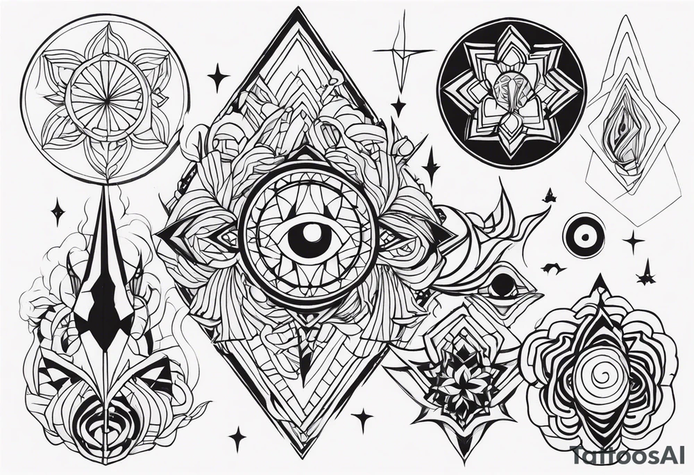 Trippy evil tattoo idea