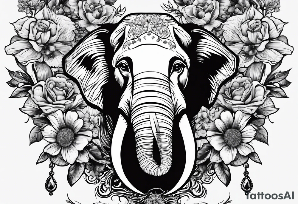 animal, flowers. For remember the death, my dad. and the futur, for being strong tattoo idea