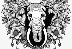 animal, flowers. For remember the death, my dad. and the futur, for being strong tattoo idea