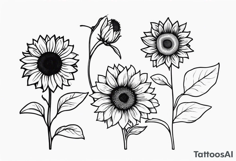 Sunflower tattoo idea